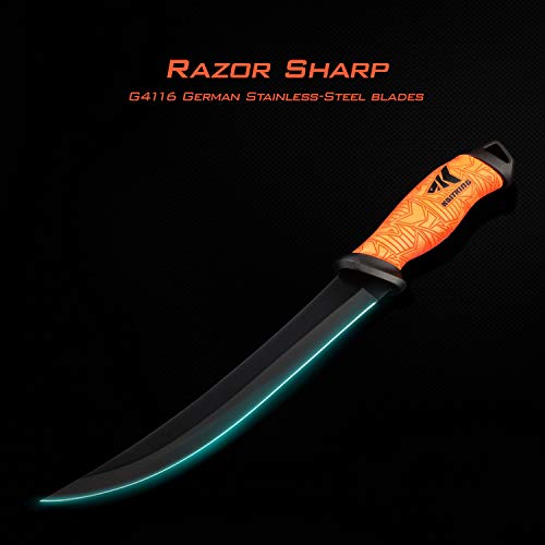 image for KastKing Speed Demon Pro Fillet Knife - Razor Sharp G4116 German Stain