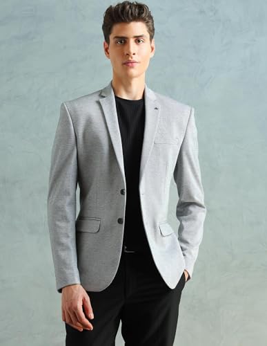 Image of Arrow Men's Zero Calorie Slim Fit Textured Blazer