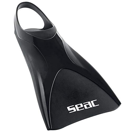 Barbatanas de natação masculinas Atom da SEAC, Preto, Large/9.5-11