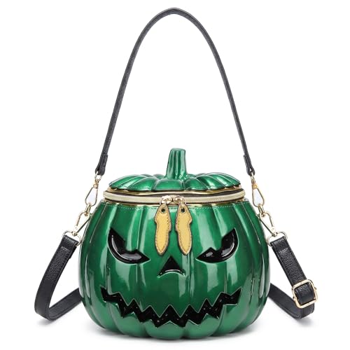 Image of Men and Women PVC Pumpkin Shaped Crossbody Shoulder Bag Handbag Halloween Pumpkin Purse