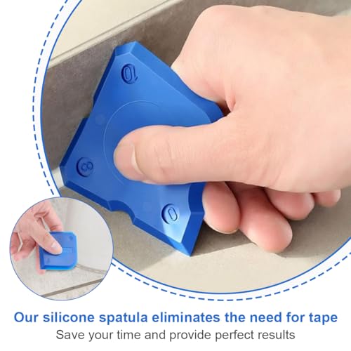 5 Stück Fugenglätter,Fugenabzieher Set, Fugenglätter, Fugenspachtel,Professionelles Fugenfüller Werkzeug, Fasen, Radius-Markierungen(Blau)