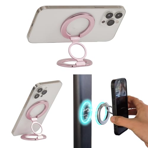 Image of Phone Ring Holder for MagSafe Case, Strong Magnetic Cell Phone Grip, 360 Rotation Kickstand Compatible with iPhone and Android.