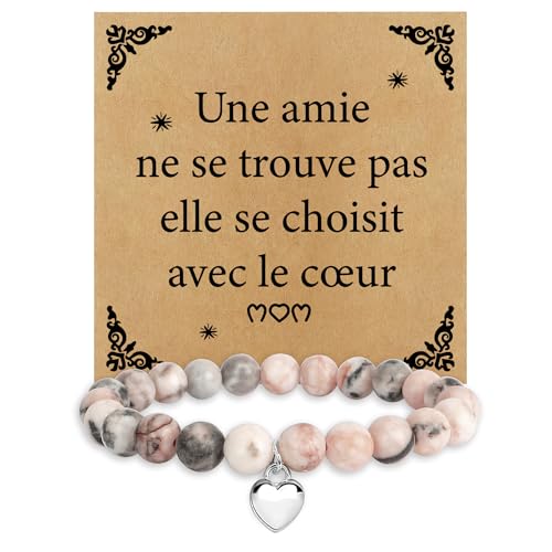 XiuSpark Idée Cadeau Meilleure Amie Femme - Bracelet Original pour Anniversaire, Saint Valentin, Retraite, Noël
