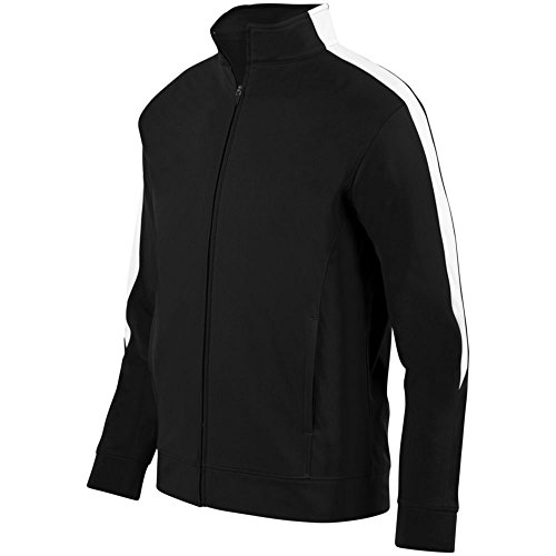 Augusta Activewear Youth Medalist Jacket 2.0, Black/White, Large - Main Image