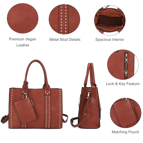 Image of JESSIE & JAMES Satchel Purses for Women Shoulder Bags Crossbody Top Handle Handbags with Adjustable Strap Card Pouch