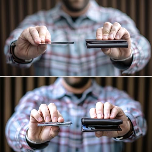 WYN Carbon Fiber Wallet | World's Slimmest Wallet at 1.3mm | Luxury Minimalist Card Holder | Holds Up to 12 Cards & 8 Bills | Quick Card Access & Water-Resistant Design (Black Carbon Fiber)2