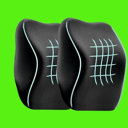 Image of Car Neck Pillow for Neck Pain Relief and Cervical Support,Cars Seat Neck Pillow with 100% Pure Memory Foam and Washable Cover,Headrest Pillow (2, Black Velvet, Car Neck Rest Pillow)