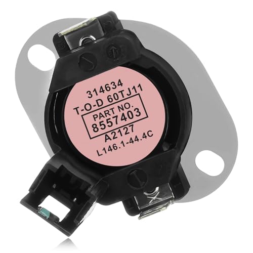 PartsBroz 8557403 WP8557403 Dryer High Limit Thermostat for Whirlpool Maytag Kenmore Amana AP6013164 PS11746386 MED6630HW0 MED5630HC2 MED7230HW2 MEDB835DW4 WED5620HW1 WED8000DW4 WED8200YW2 WED8500DC3