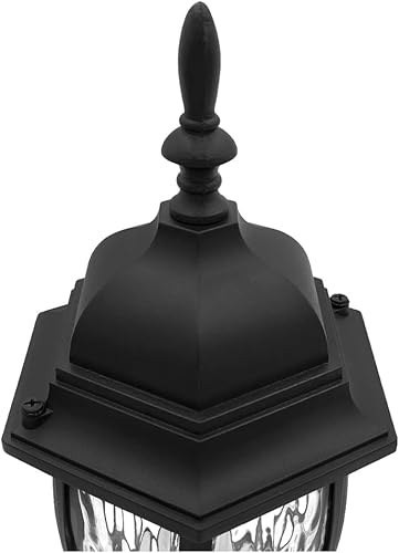 Miniatura 2 de Maxxima Farol LED para poste de luz exterior con vidrio de agua transparente, luz exterior impermeable para montaje en poste, 900 lúmenes, luz de