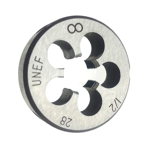 1/2-28 Round Die RH 1/2 X 28 UNEF Thread Die Hand Tool, 1/2x28 Metric Die Right Hand Machine 1/2-28 Round Threading Die Thread Tool HSS Repair Tool