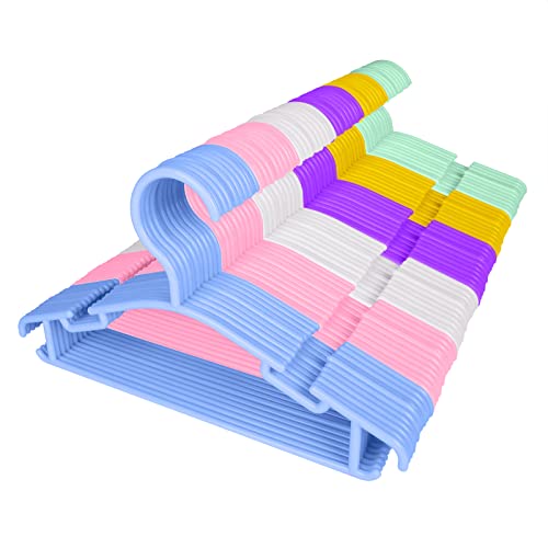 Image of GoodtoU Kids Hangers Plastic - Kids Hanger 100 Pack Hangers for Baby Clothes Infant Toddler Childrens Hanger