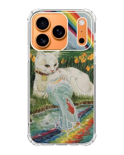 Qimulgociz Trippy Psychedelic Tarot Card Phone Case for iPhone 17 Pro Max, Tarot of Pagan Cats Phone Cover, Trendy Cool TPU Case Cover