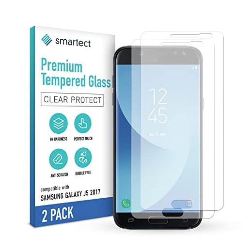 smartect Protecteur d'écran en Verre pour Samsung Galaxy J5 2017 [2 Pièces] - Verre trempé 9H - Installation sans bulles - Protection Anti-traces de doigts
