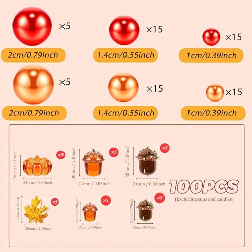 Faux Pearle Perle Floating Vase Remplissage Automne 90pcs Étanche