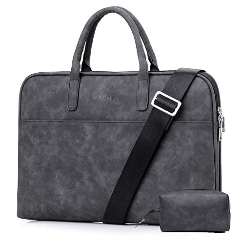 Preisvergleich Produktbild LXIANGP Laptoptasche Handtasche für Männer und Frauen PU Leder Aktentasche wasserdichte tragbare Schultertasche Tablet Tasche Student Work 13 14 15 17 Zoll