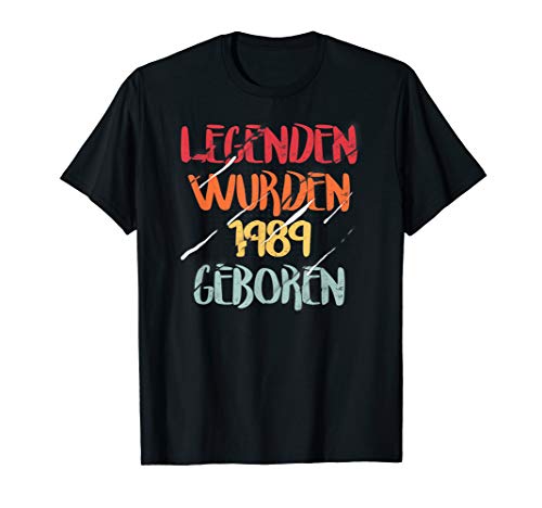 1989 . 31 Geburtstag Geschenk Mann Frau 31 Jahre Party T-Shirt