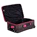 Rockland Fashion Softside Upright Luggage Set, Expandable,Lightweight,Telescopic Handle,Wheel, Pink Leopard, 2-Piece (14/19)