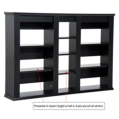 Homcom Libreria a Muro Design in Legno Truciolato