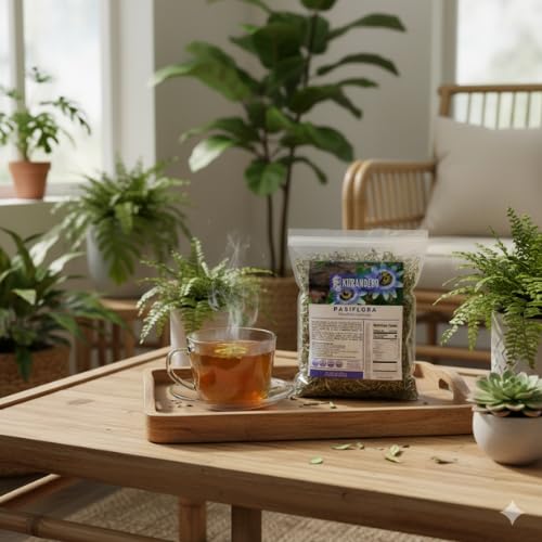 Miniatura 7 de KURANDERO Té de pasiflora 4 oz (113 g) - Hojas de Pasiflora 100% naturales (Passiflora incarnata) - Infusión de hierbas de hojas sueltas, sin OMG,