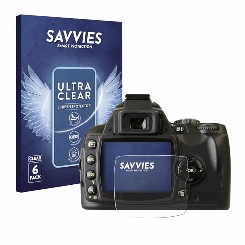 savvies Protector Pantalla para Nikon D40x 6 Unidades   Película Ultra Transparente