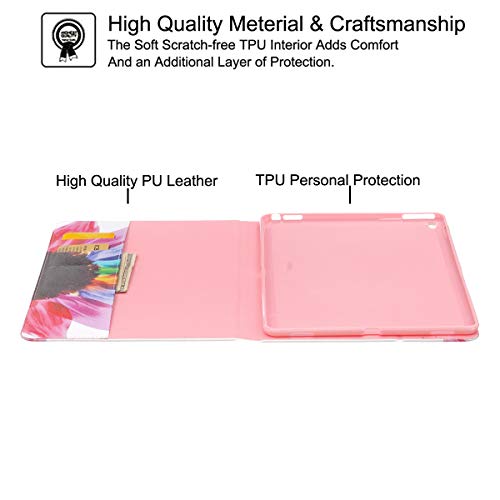 Ipad Pro 9.7 Case, Newshine Premium Synthetic Leather Stand Case Cover With [Card Solts] For Apple Ipad Pro 9.7 Inch 2016 Release Table (Flower) #TOP6
