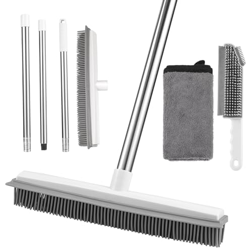 KroY PecoeD 2-in-1 Rubber Broom with Squeegee