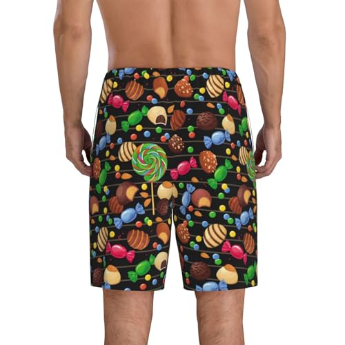 Lollipop Candy Chocolate Bean Mens Pajama Pants With Pocket Soft Sleep Shorts Lounge Shorts Pj Pants For Men3