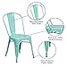 Flash Furniture Commercial Grade Mint Green Metal Indoor-Outdoor Stackable Chair