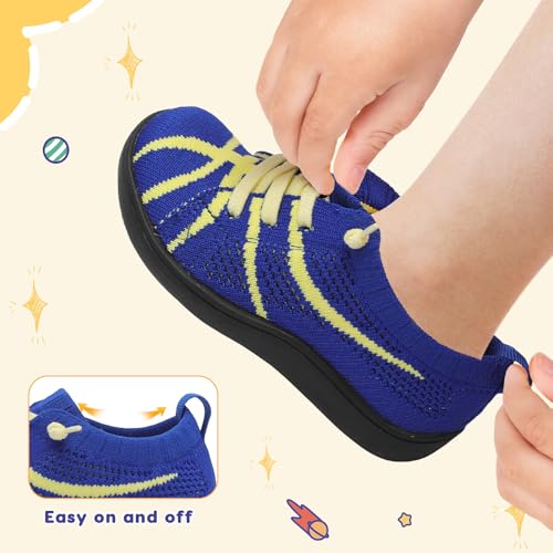 Image of LeIsfIt Toddler Shoes Girls Boys Wide Shoes Kids Zero Drop Minimalist Sneakers Barefoot Slip on Tennis Sneakers