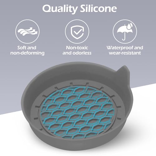 Portavasos de silicona para carro, 4 unidades gris miniatura 4