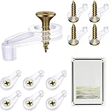 CLDURHGE Kit di Fissaggio per Porte in Vetro 50 Pezzi, Clip per Vetro da 4 mm con Viti, Supporti per Pannelli, Specchi e Ante di Armadi