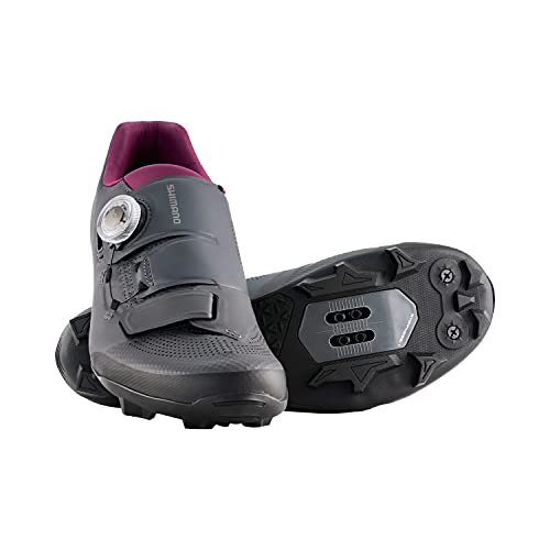 SHIMANO SH-XC502W Tênis feminino de ciclismo XC de alto desempenho, Cinza, 9-9.5