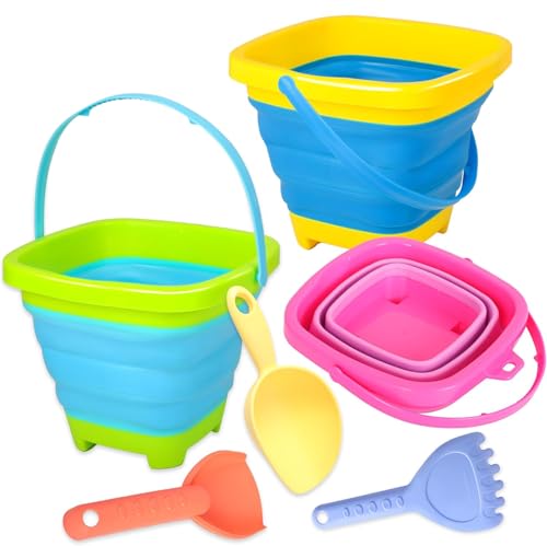 Xgunion Collapsible Beach Buckets Set