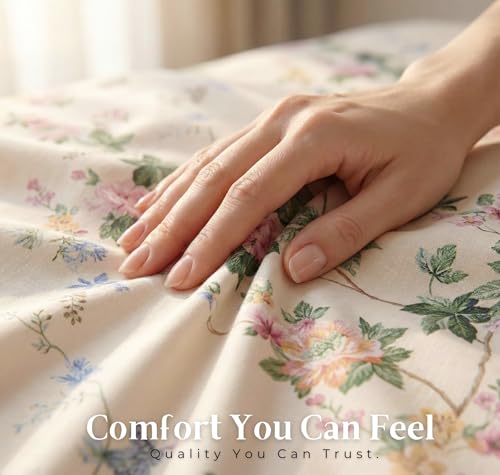 Image of VAS COLLECTIONS Kingston Collection King Size Bedsheet Set 3 Pcs | Soft Luxury Bedsheet with 2 Pillow Covers | Breathable & Shrinkage Resistant | 108x108 Inches (274x274 cm) (Cream, Green)