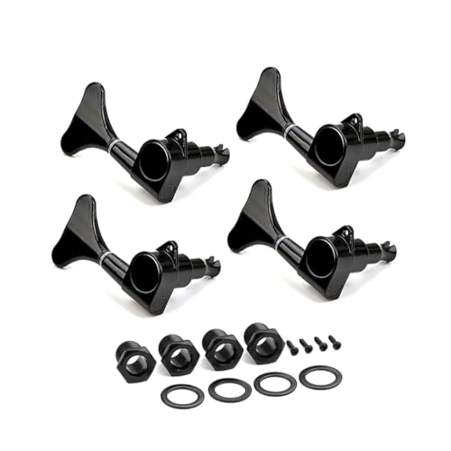 RuiJOTWAT Mécaniques de basse scellées 4R pour guitare basse électrique, noires