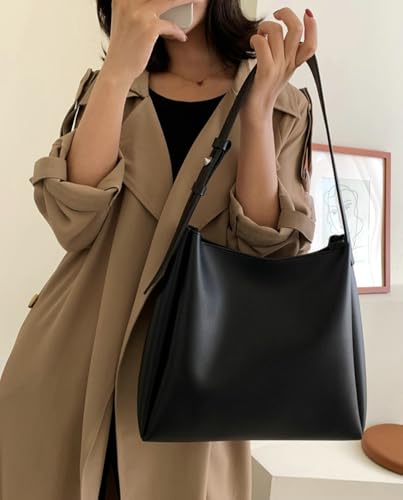 Womens Trendy PU Leather Tote Bags Large Bucket Shoulder Purse Soft Handbag Casual Working Top Handle Satchel 2pcs3