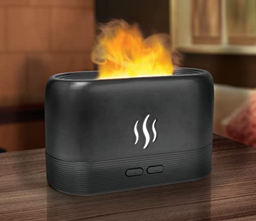 Humidy Flame By Hy-Impact Noiseless Humidifier, Air Diffuser For Home & Office, Portable Aroma Diffuser Great For Yoga Or Relaxation, Essential Oil Diffuser, Led Lighting Is Safe To Touch #TOP1
