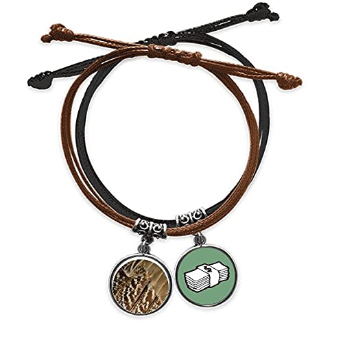 Pulsera de cuerda y cuero de serpiente ideal para un look casual urbano diario