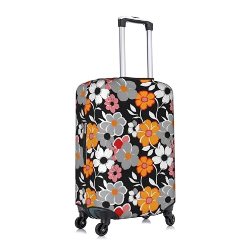 Floral Pattern Print Luggage Cover For Suitcases, Travel Case Protector, Simple & Convenient Installation3
