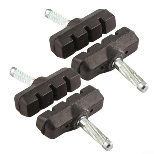 Gdfnmogo Pastillas de freno de bicicleta, zapatas de freno en V para bicicletas de carretera, bicicleta eléctrica, ultraligeras para todo tipo de clima, fácil instalación (4 piezas)