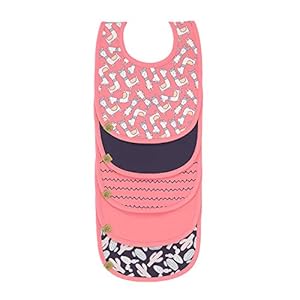 LÄSSIG Baby slabbetje set (5 stuks) klittenbandsluiting katoen waterdicht / Value Pack Bib Glama Lama