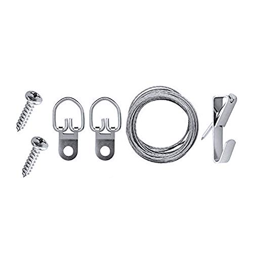 Image of Framer Supply All-in-One Frame Hanging Kit Includes Triangle Hangers, Wire, Hook and Screws, 100 Pack