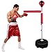 Wodesid Boxing Ball Free Standing Boxing Punching Bag Reflex, Height Adjustable Punching Ball Stand, Hand Pump for Teens Kids Adults, Pedestal Reflex Bag Freestand (with 360° Reflex Bar)