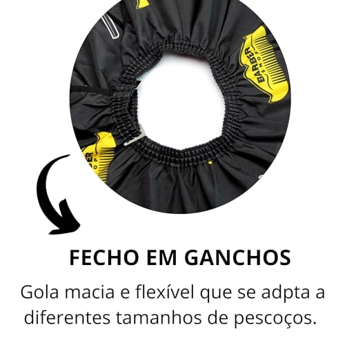 Kit Barbeiro Capa de Corte Verde + 100 Golas + Espanador Macio