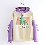 VESNIBA Hoodie Damen Sweatshirt mit Kapuze Kawaii Japanischen Stil Kapuzenpullover Mädchen Herbst und Winter Pullover für Party Reisen Tägliche