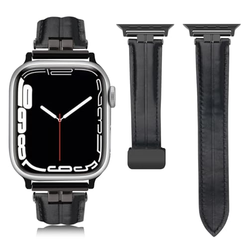 Bracelet en cuir Apple Watch 44 mm 49 mm magnétique compatible toutes séries