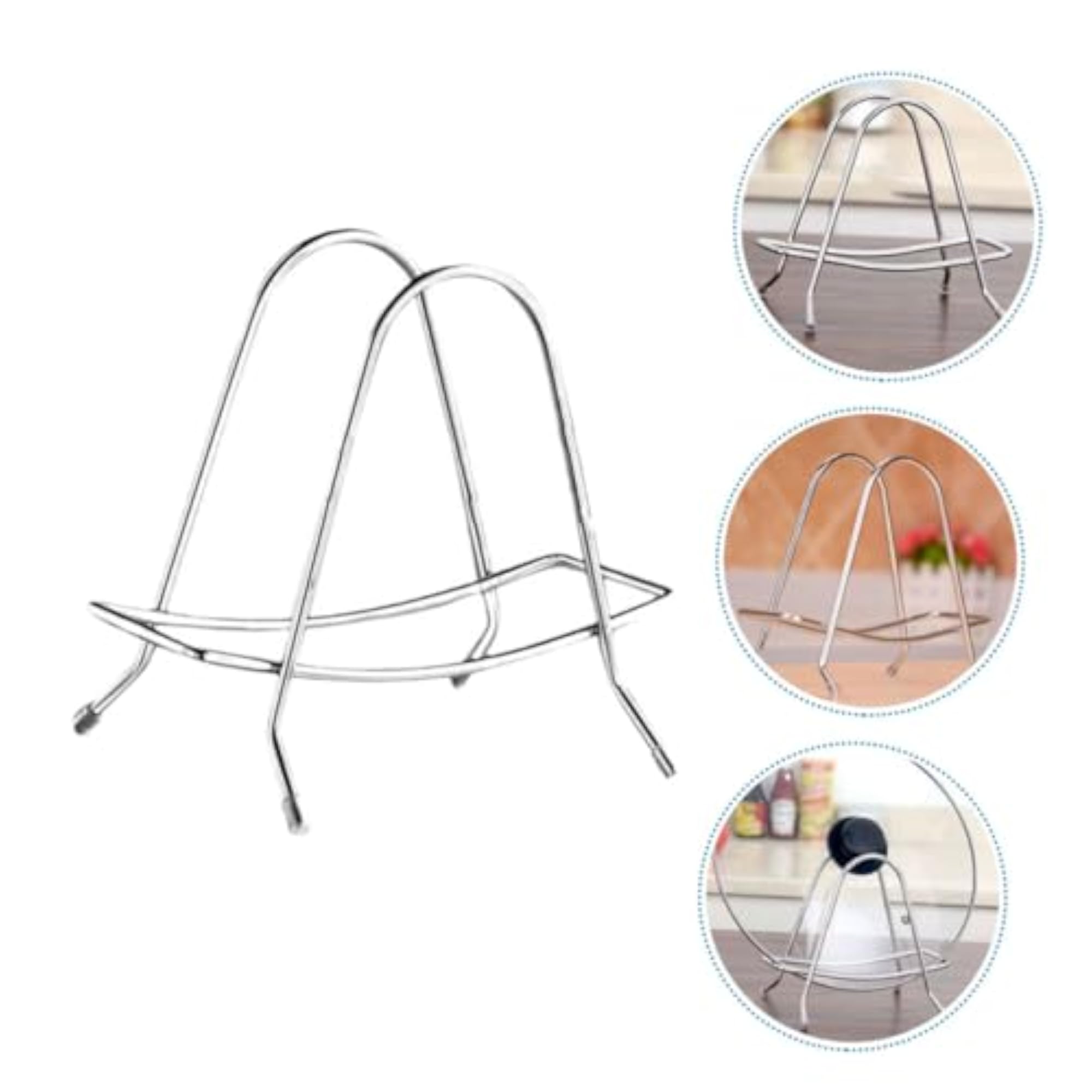 4Pcs Stainless Steel Cutting Board Rack Set Pot Lid Holder