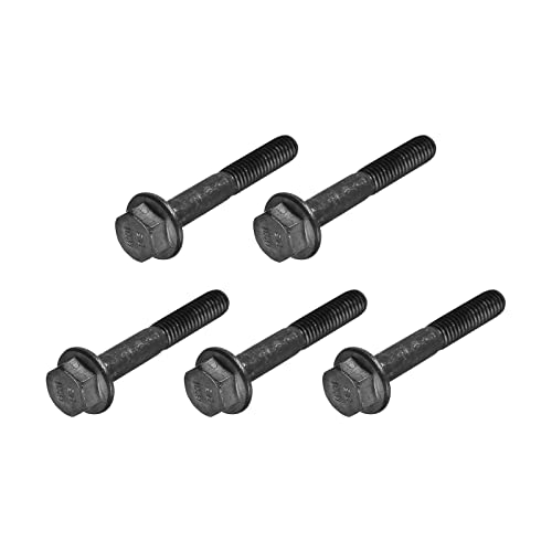 METALLIXITY Geflanscht Sechskant Kopf Bolzen (M6x40mm) 5Stk Sechseck Flansch Bolzen Halb Gewinde Schraube - für Haus Bauwesen Hardware Verschlüsse