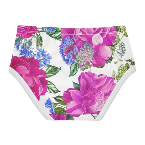 Girls Underwear Toddlers 2t Cotton Cute Panties Girl Flower Briefs Underpants Purple Pink Floral White2
