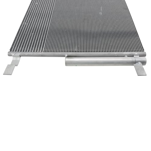 Image of TRQ A /C Condenser and Receiver Drier Assembly for 2013-2018 Ram 1500 | for 2019-2021 Ram 1500 Classic 2013-2018 Ram 1500 3.0L V6 3.6L V6 5.7L V8 Auto Trans with Transmission Oil Cooler Aluminum